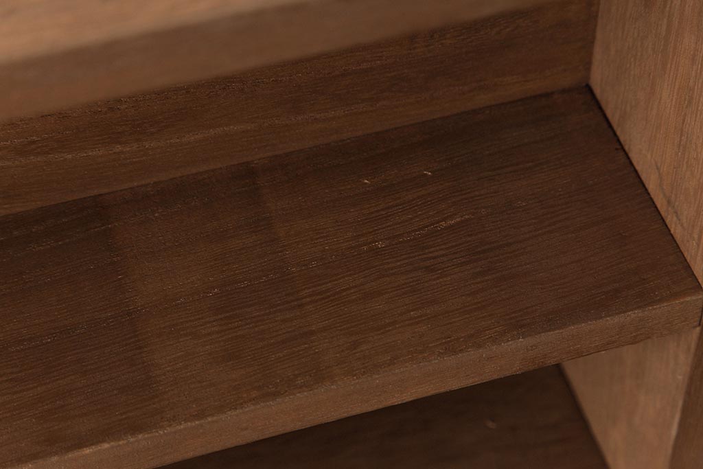リメイク家具　桐材　柔らかな雰囲気を漂わせるウォールシェルフ・3段(壁掛け収納棚、飾り棚、ディスプレイラック)(2)