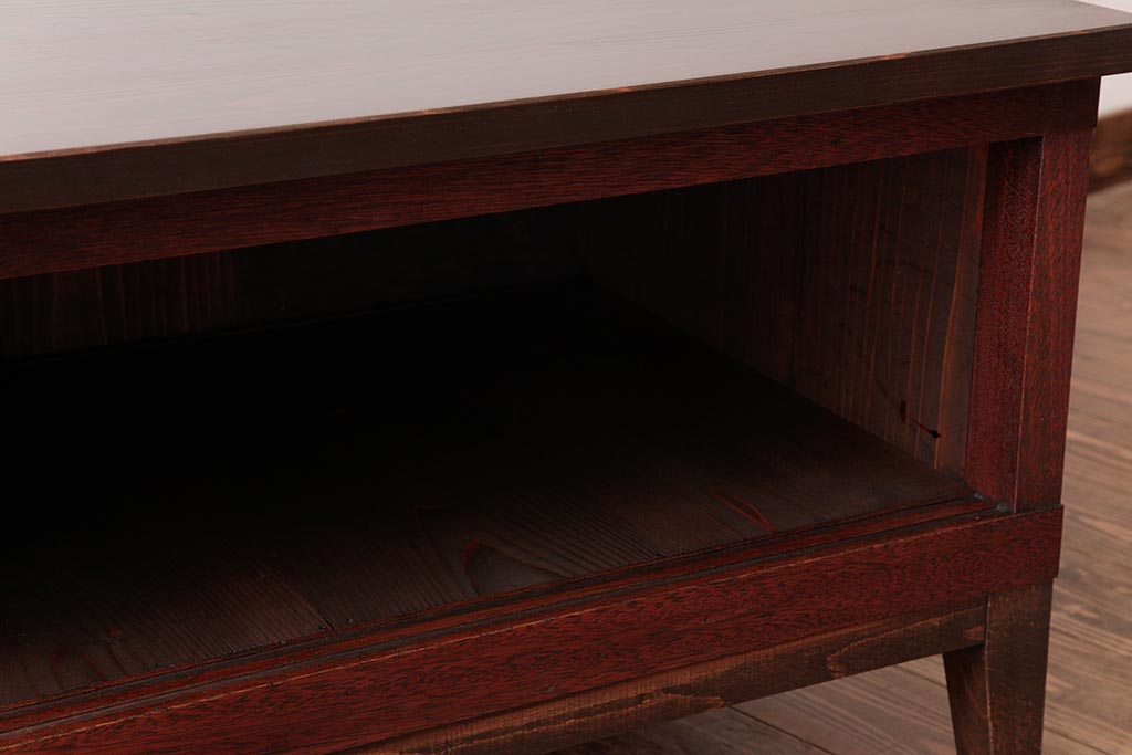 リメイク家具　前面ケヤキ材　味わいある箪笥のセンターテーブル(リビングテーブル、カフェテーブル、収納棚)