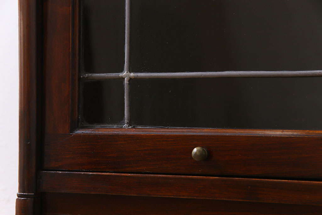 アンティーク家具　イギリスアンティーク　マホガニー材　THE LEBUS　品格漂う落ち着いた雰囲気のスタッキングブックケース(収納棚、食器棚、本棚)