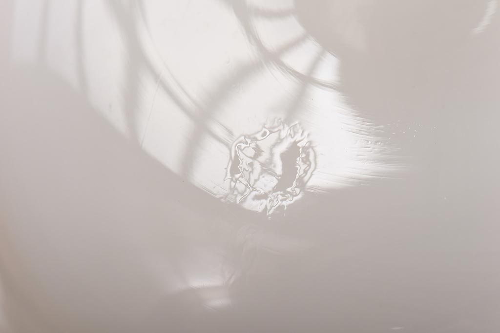 和製アンティーク　乳白色のガラスが柔らかな印象のペンダントライト(天井照明、吊り下げ照明)