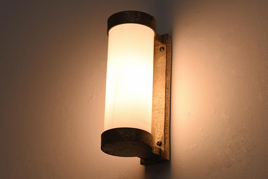 和製アンティーク　戦前　シンプルでレトロなウォールライト(壁掛け照明)(1)