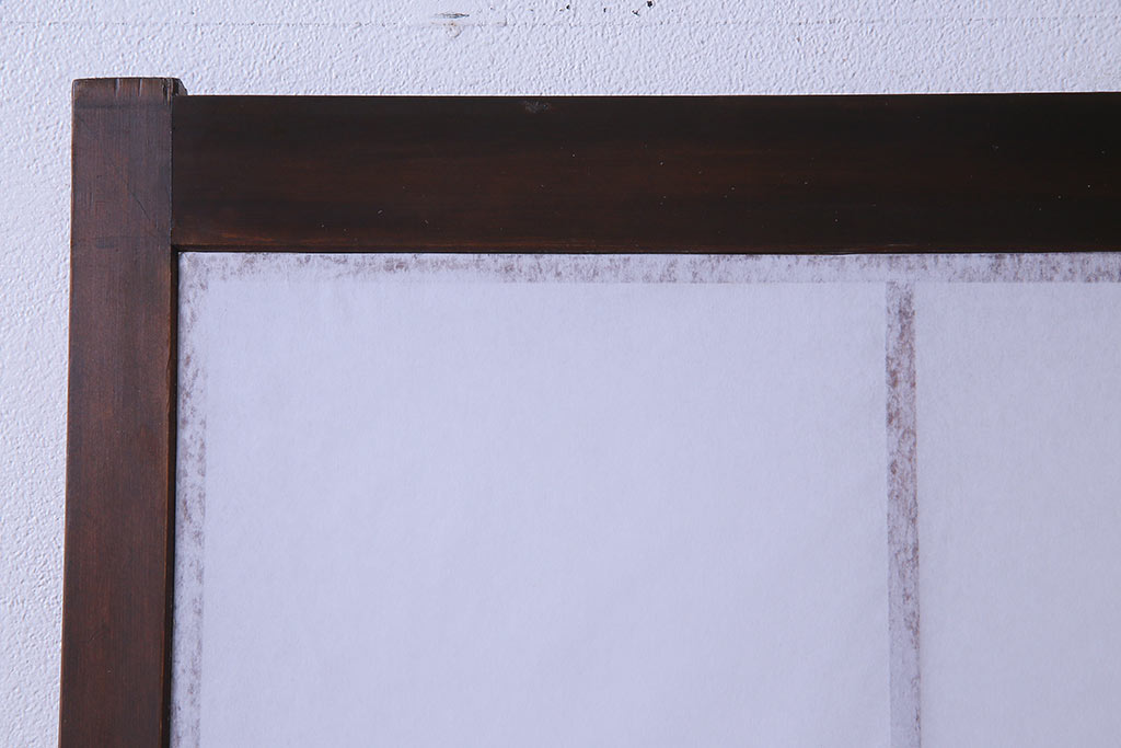 昭和中期　和の風情あふれる佇まいが魅力の摺り上げ雪見障子戸2枚セット(引き戸、建具)(1)