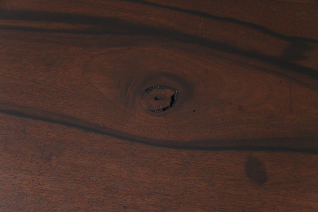 アンティーク雑貨　和製アンティーク　天板黒柿　墨を流したような特徴的な杢目が美しい大振りサイズの置き床(置床、ローボード、飾り台)