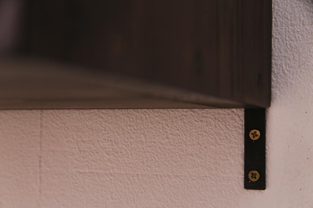 ラフジュ工房オリジナル　障子戸リメイク　組子が目を引く小振りな壁掛け戸棚(ウォールシェルフ、書院戸)(1)