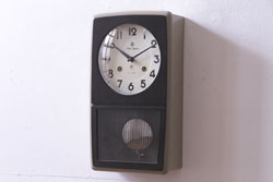 アンティーク雑貨　昭和レトロ　愛知時計電機(Aichi)　Superior　30DAY　手巻き　ゼンマイ式振り子時計(柱時計、掛け時計)