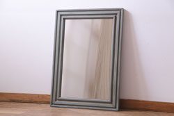 アンティーク雑貨　イギリスビンテージ　シンプルでスタイリッシュなウォールミラー(壁掛け鏡)