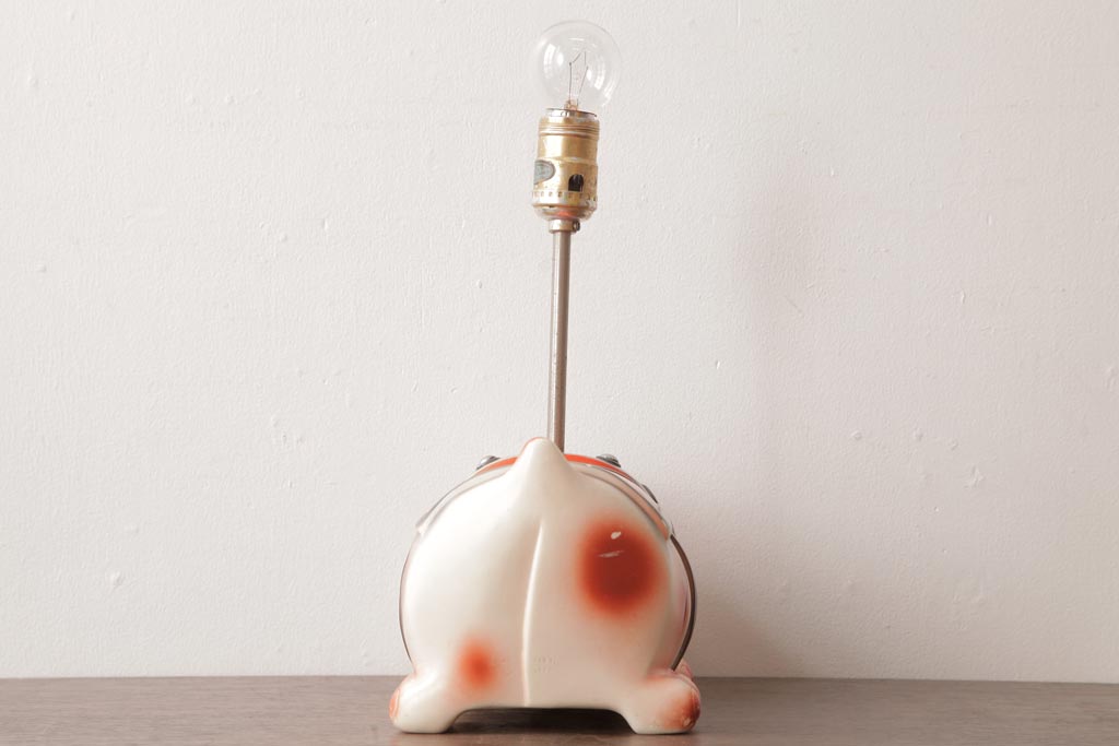 ビンテージ　アメリカ製　レトロ可愛いバセットハウンドのテーブルランプ(卓上照明、裸電球)