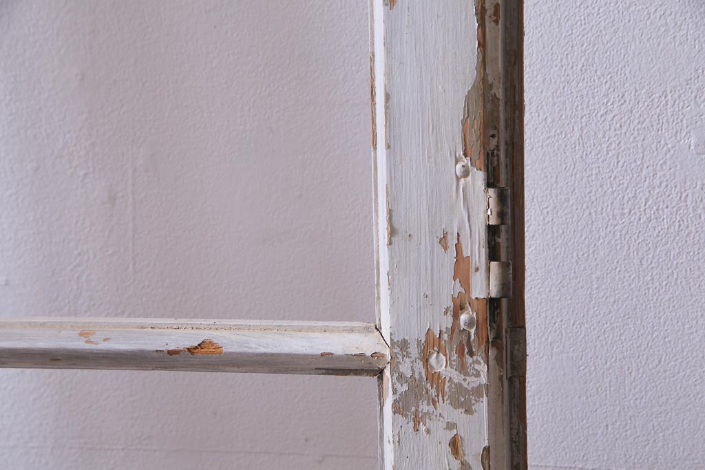 フランスアンティーク　両開き　DIYにおすすめなフレンチシャビーの親子ドア(扉、両開き戸、建具)