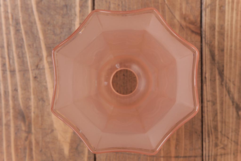 フランスアンティーク　柔らかなピンク色のペンダントライト(天井照明、吊り下げ照明)
