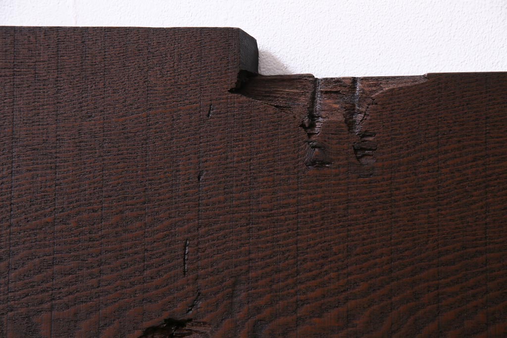 アンティーク雑貨　明治大正期　DIY　力強い見事な木目が楽しめる古材一枚板(材料)