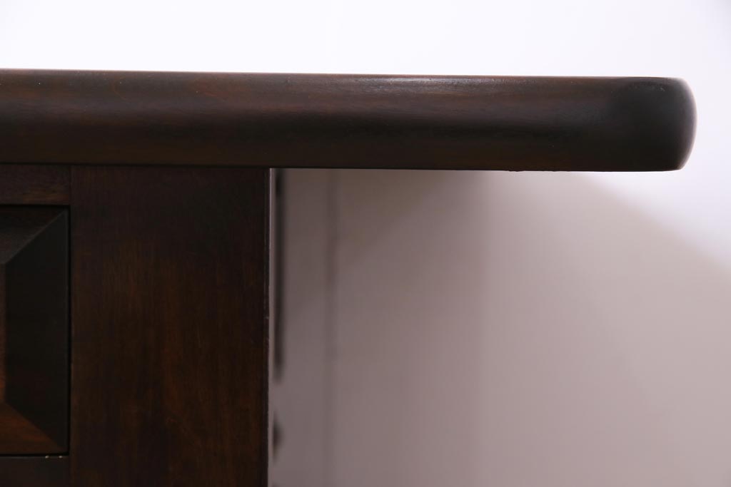 中古　特注品　松本民芸家具　引き出し付き　高級感のあるローテーブル(センターテーブル、座卓)