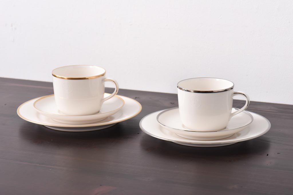 カップ\u0026ソーサー　3客セット Noritake Ivory China