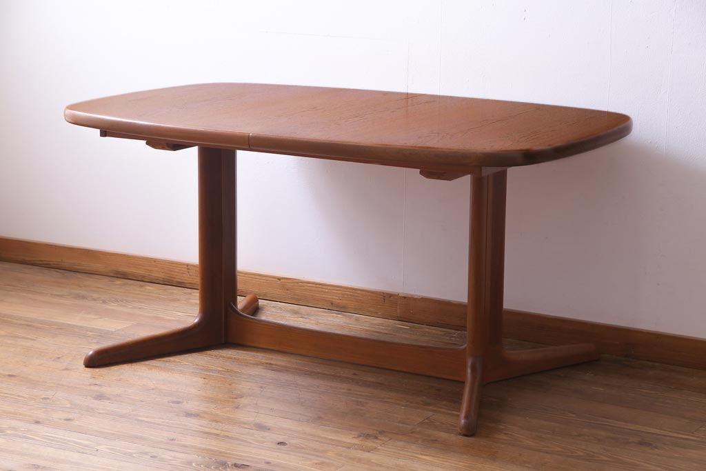 ヴィンテージ家具 北欧ビンテージ デンマーク製 チーク材 ナチュラルな雰囲気が取り入れやすいダイニングテーブル(食卓) | ラフジュ工房