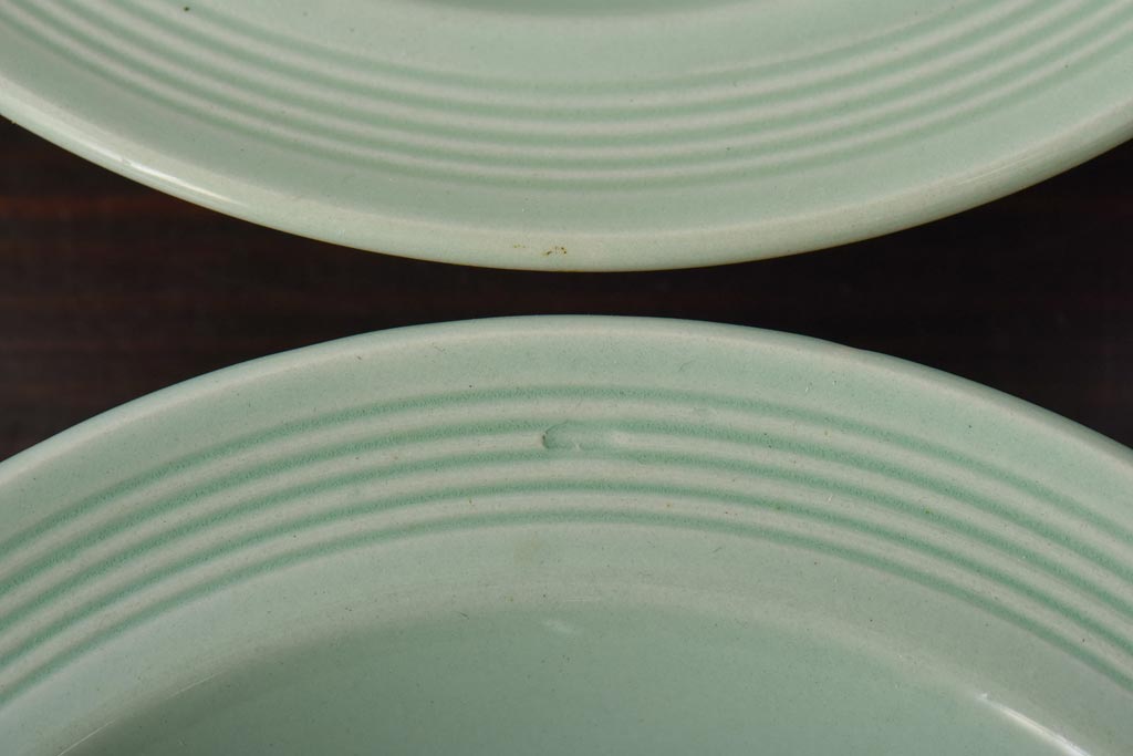 イギリスビンテージ　Woods ware(ウッズウエア)　Beryl(ベロル)　スーププレート3枚セット(シリアルボウル、深皿)(1)