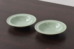 アンティーク　KPM(ベルリン王立磁器製陶所)　オーバルプレートなど2枚(大皿、洋食器)(R-052511)