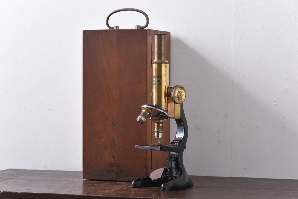 ボトムスス単品 アンティーク顕微鏡 美品 M．KATERAⅢ カテラ 国産