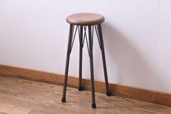 ラフジュ工房オリジナル　シンプルで馴染みやすいハイスツール(椅子)