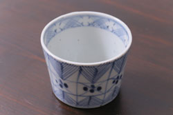 アンティーク雑貨　大正期　龍文　印判蓋茶碗3点セット(R-037883)