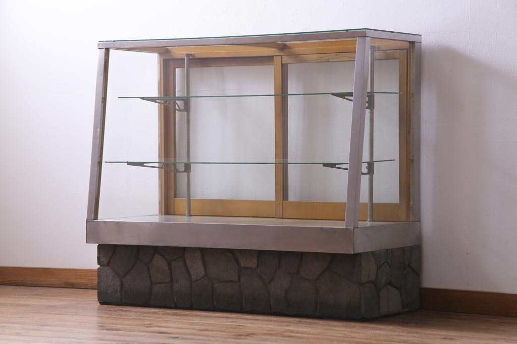 レトロ家具 昭和レトロ 異なる素材が組み合わさったユニークなガラス ...