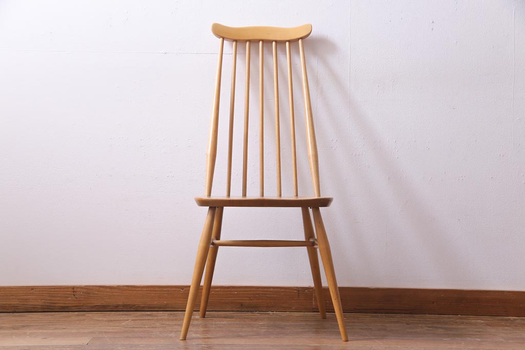 ヴィンテージ家具　イギリスビンテージ　ERCOL(アーコール)　ゴールドスミス　ナチュラルな木味のチェア(椅子)(2)