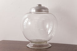アンティーク雑貨　昭和レトロ　ふっくらとしたフォルムが可愛らしい地球瓶(ガラス瓶、ガラスビン)(2)
