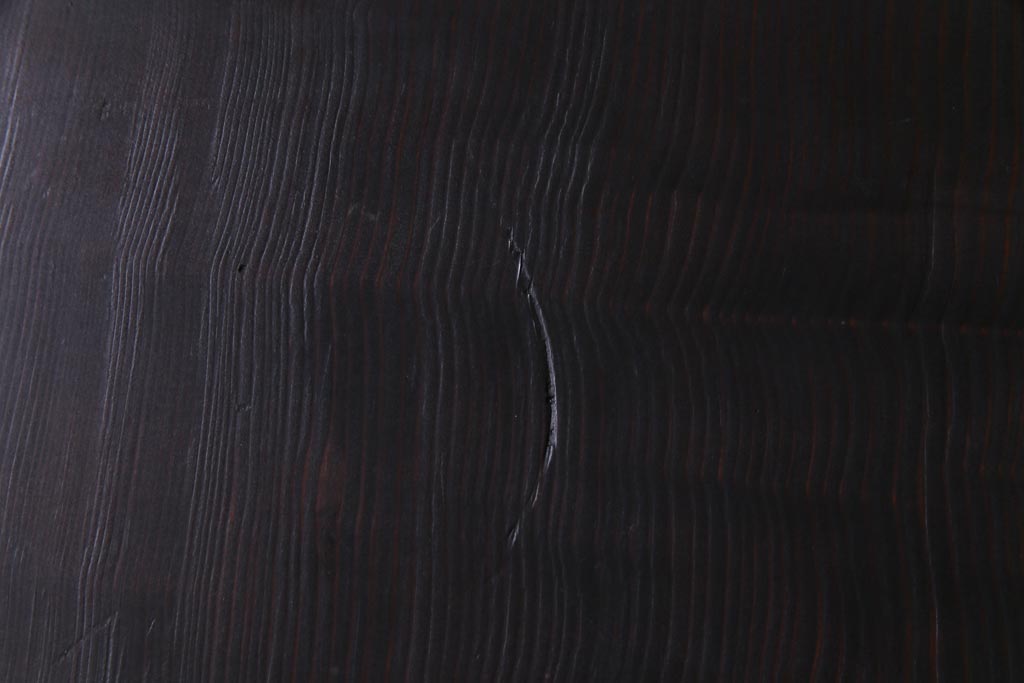和製アンティーク　ケヤキ・杉材　堅牢な雰囲気が漂う障子帯戸2枚セット(板戸)(1)