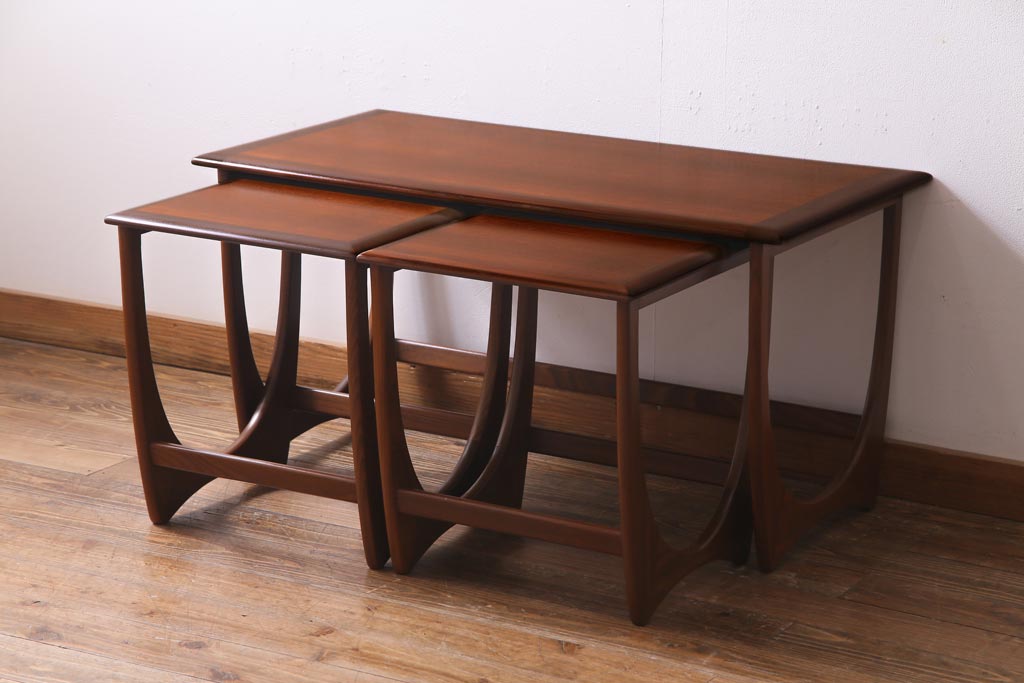 ヴィンテージ家具 イギリスビンテージ G-PLAN(ジープラン) チーク材 ネストテーブル(サイドテーブル、センターテーブル、カフェテーブル) |  ラフジュ工房