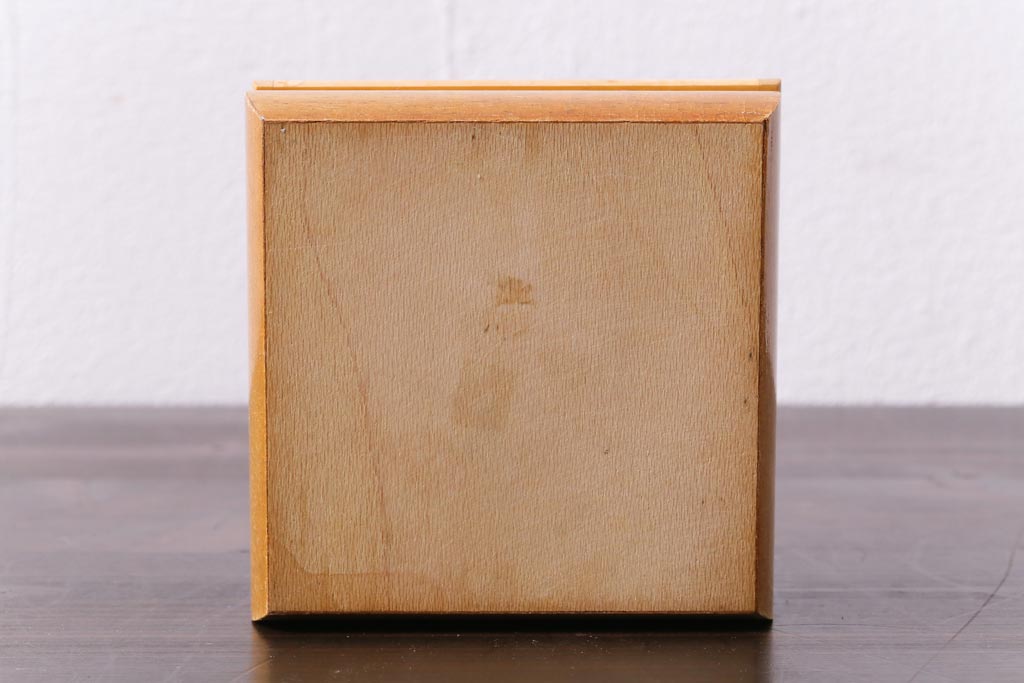 アンティーク雑貨　イギリスアンティーク　優しい色合いの木製ジュエリーボックス(木箱、小物入れ)