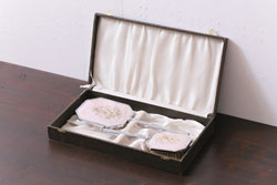 アンティーク雑貨　昭和初期　ケヤキ材製　古い木の味わいあるウォールミラー(鏡)