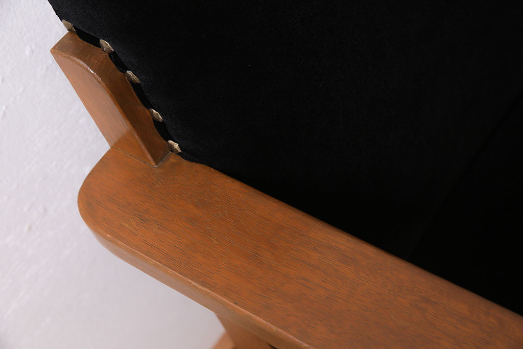 ビンテージ家具　昭和中期　昭和レトロな回転チェア(回転椅子、ドクターチェア、アームチェア、ワークチェア)(R-037044)