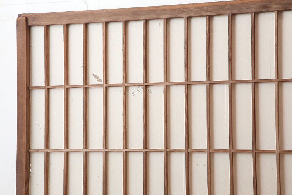 アンティーク建具　昭和初期　和空間を引き立てる幅広の障子戸2枚セット(引き戸、建具)(R-037100)