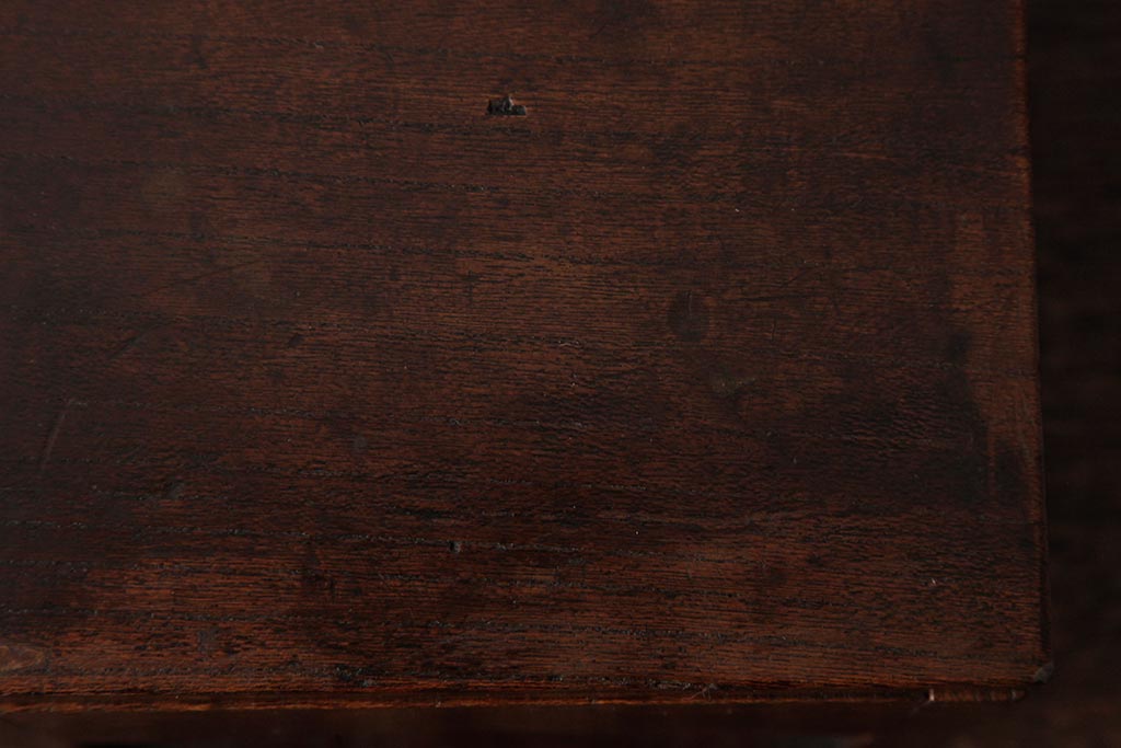 アンティーク雑貨　古民具　明治大正期　総ケヤキ材　古い質感が味わい感じる銭箱(銭函)(R-037422)