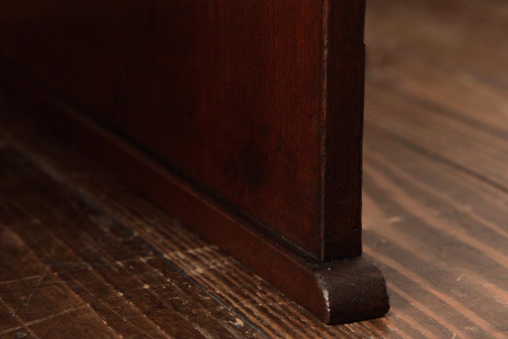 レトロ家具　昭和初期　栓材・桐材・楓　透かし彫り　上品な佇まいの文机(ローテーブル)(R-037449)