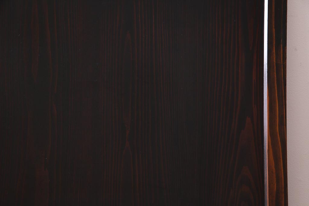 アンティーク建具　明治期　結霜ガラス・色ガラス　ステンドグラス入り　大正浪漫な雰囲気漂う板戸1枚(建具、引き戸)(R-037575)