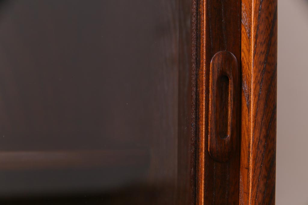 中古　指物家具　三方ケヤキ材　桐材　上質な作りの高級茶箪笥(和タンス、キャビネット、飾り棚)(定価約39万円)(R-037716)