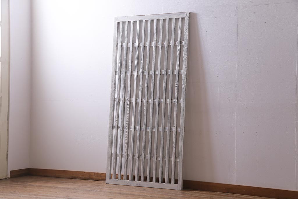 ペイント建具 片面ガラス 格子・枡つなぎ シックな色合いの組子