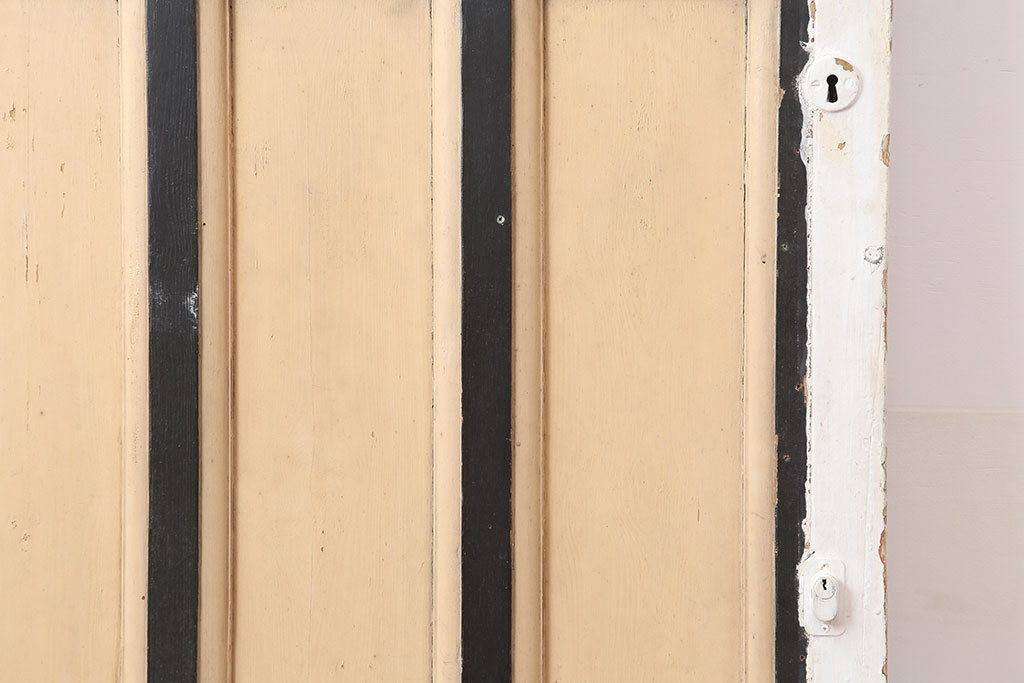 アンティーク建具　イギリスアンティーク　ステンドグラスがおしゃれな木製ドア(扉、建具)(R-037944)