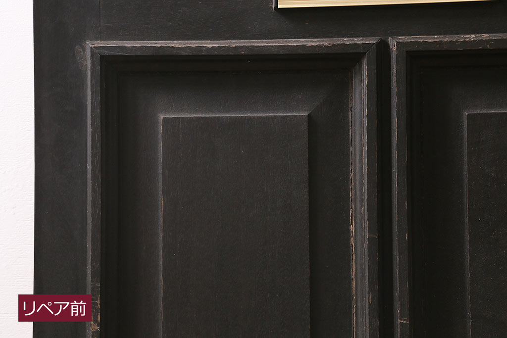 アンティーク建具　イギリスアンティーク　ステンドグラスがおしゃれな木製ドア(扉、建具)(R-037947)