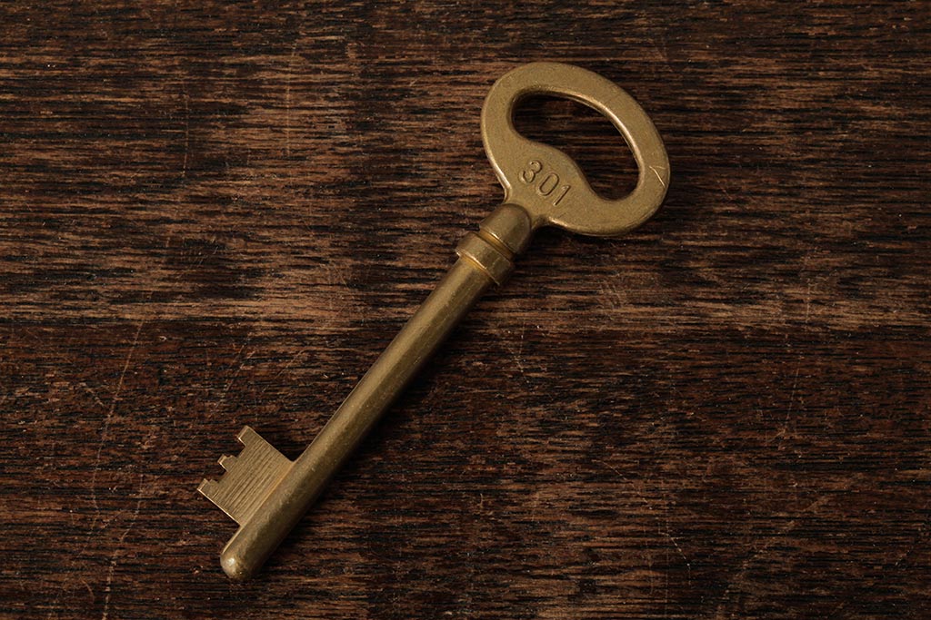 ヴィンテージ雑貨 フランスビンテージ アンティークゴールドがおしゃれなキー(鍵、カギ)(R-038017) | ラフジュ工房