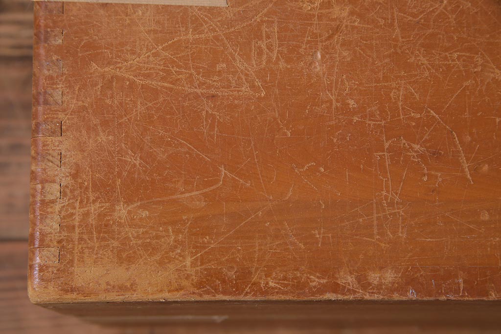 レトロ雑貨　昭和レトロ　キューブ型の大きな積み木【立方体・大】(飾り台、ディスプレイ雑貨)(R-038069)