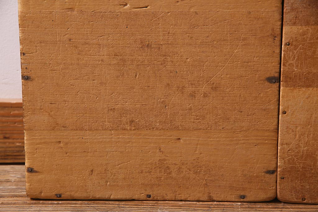 レトロ雑貨　昭和レトロ　大きな積み木セット【正方形・大/2ヶ組】(ディスプレイ雑貨、飾り台)(R-038071)