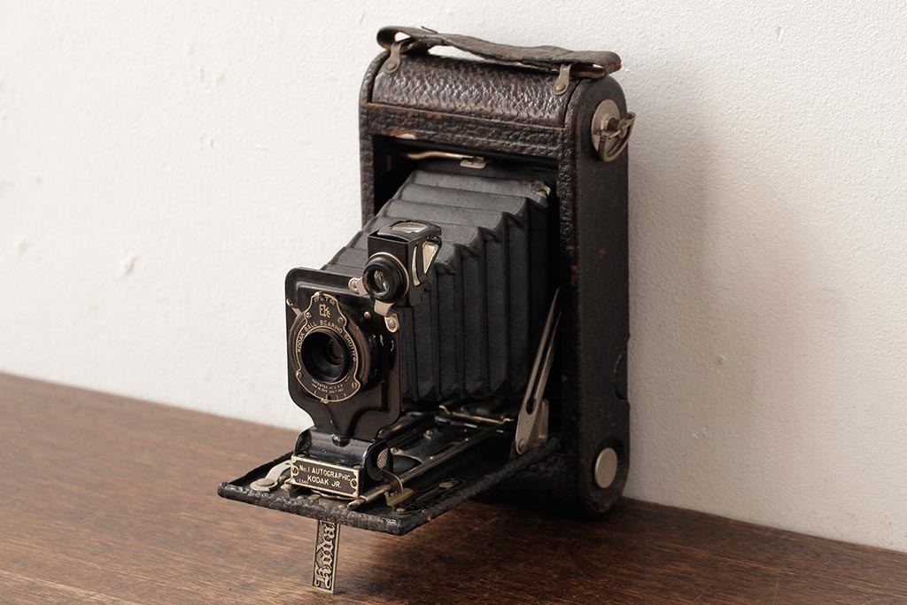 アンティーク雑貨　Kodak(コダック)NO1　JUNIOR　アメリカアンティーク　クラシックカメラ(蛇腹カメラ)(R-038101)
