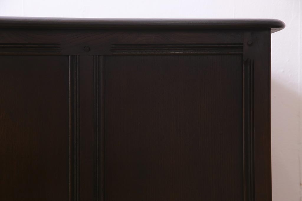 ヴィンテージ家具　イギリスビンテージ　ERCOL(アーコール)　Old Colonial(オールドコロニアル)　両袖デスク(両袖机、在宅ワーク、在宅用ライティングデスク、ワークデスク)(R-038159)