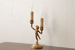 ヴィンテージ照明　フランスビンテージ　真鍮製　アンティークスタイルにおすすめのテーブルランプ(卓上ランプ、スタンドライト)(R-038228)