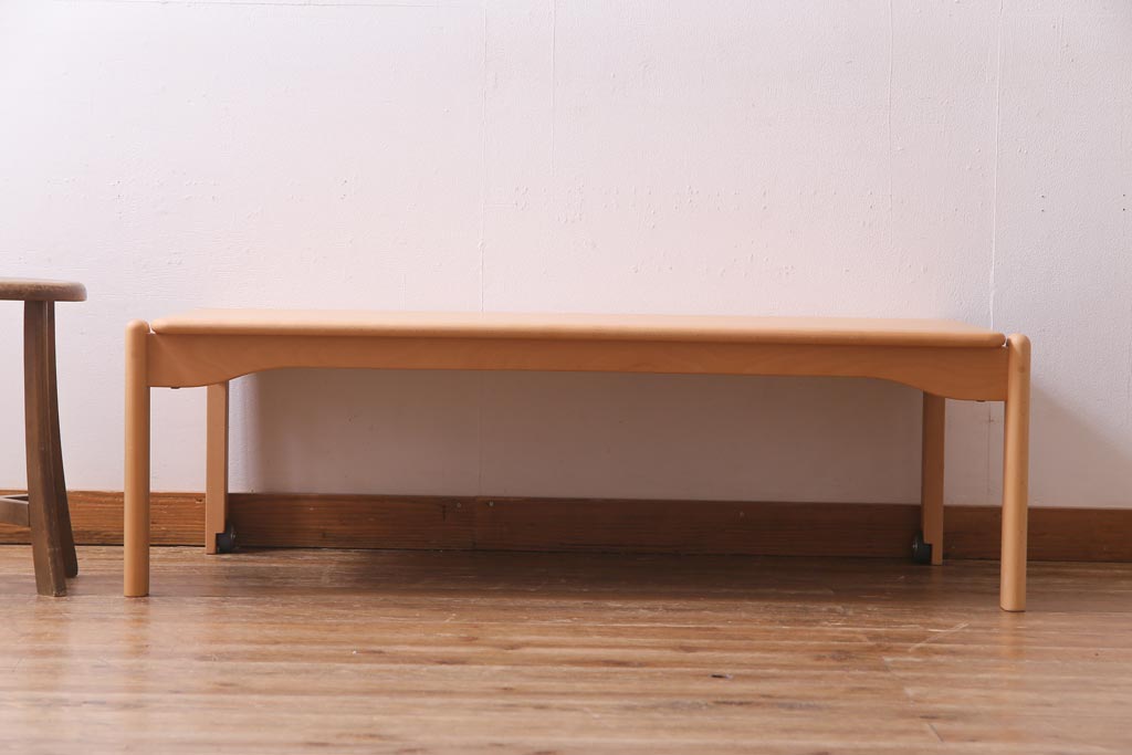中古　飛騨産業　キツツキ　kids furniture　KF152TB　ビーチ材　キッズスタッキングテーブル(キャスター付きテーブル)(R-038400)