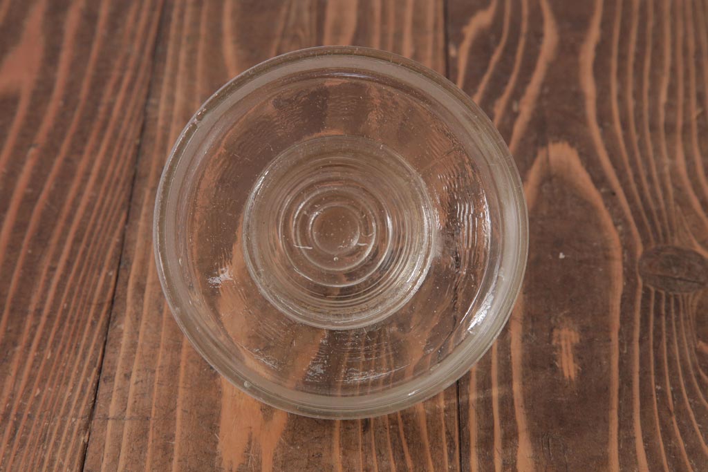 レトロ雑貨　昭和レトロ　蓋付き　おしゃれなディスプレイにおすすめなガラスビン(ガラス瓶、キャニスター)(R-038417)