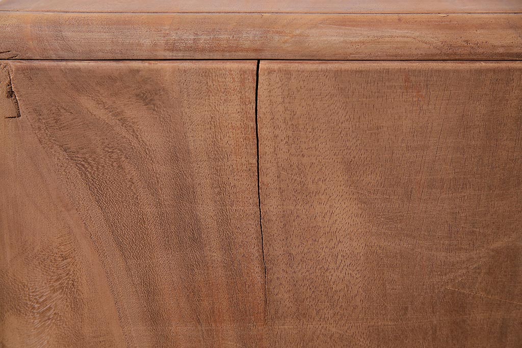 和製アンティーク　ストリップド(剥離)　昭和初期　味わい深い木肌が目を引く戸棚(収納棚、キャビネット)(R-038545)