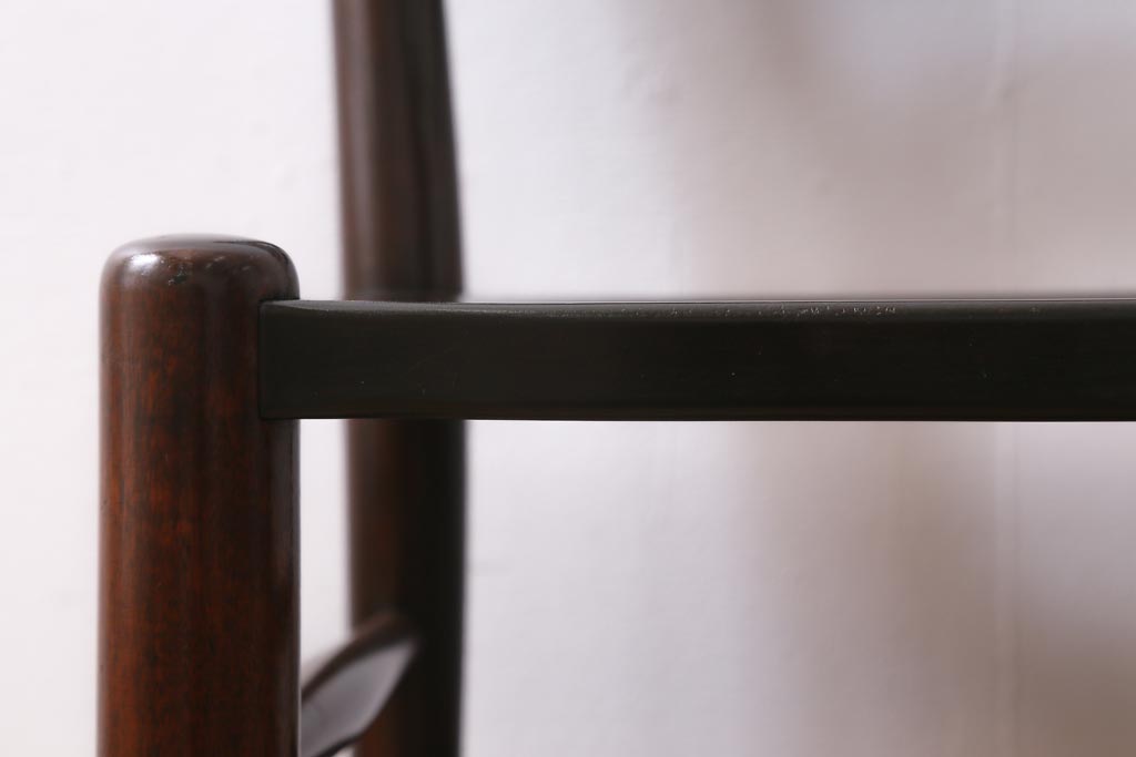 中古　松本民芸家具　シンプルなデザインが魅力的なラダーバックチェア(ダイニングチェア、椅子)(R-038603)