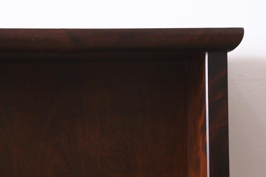 ビンテージ　北海道民芸家具　絶版品!洗練された佇まいの棚付きライティングビューロー(簿記机)(R-039054)