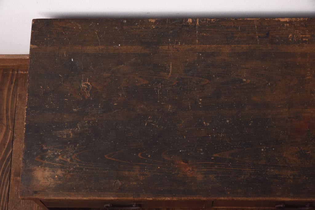 アンティーク家具　和製アンティーク　明治大正期　味わい深い木の風合いが魅力的な文机(座机、ローテーブル)(R-039068)